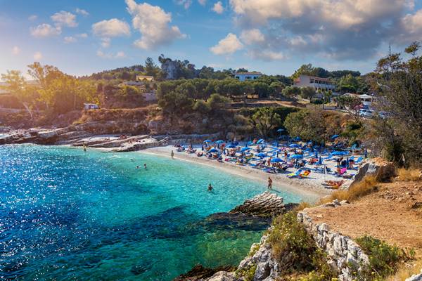 Plage de Bataria Mpataria à Corfou