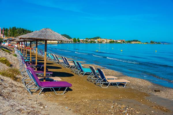 Plage principale de Sidari à Corfou