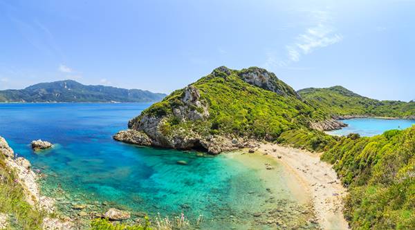 Plage de Porto Timoni à Corfou